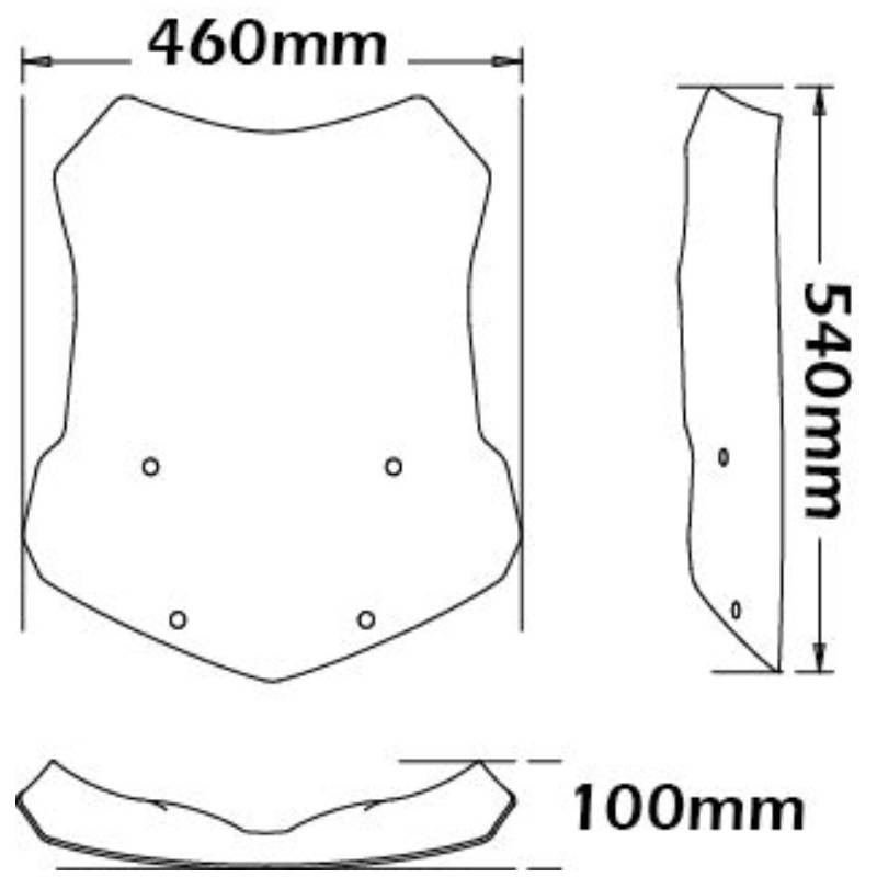 Parabrisas alto 540mm BMW R1200GS R1250GS